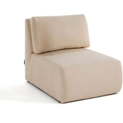 Santorini - module d'assise sans accoudoirs - en tissu texturé - beige