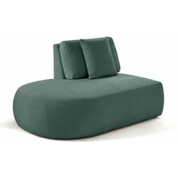 Santorini - module d'assise gauche - en tissu texturé - vert