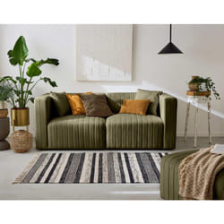Lisa Design - Nova - canapé modulable 2 places - en velours - vert