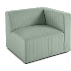 Nova - module d'assise droit - en velours - bleu