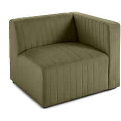 Nova - module d'assise droit - en velours - vert