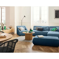 Onyx - canapé modulable d'angle droit - 5 places - en velours côtelé