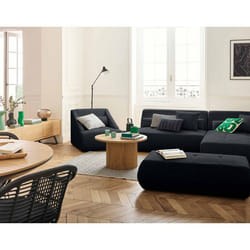 Onyx - canapé modulable d'angle droit - 5 places - en velours côtelé