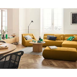 Onyx - canapé modulable d'angle droit - 5 places - en velours côtelé