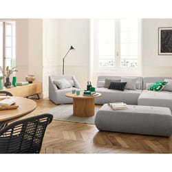 Onyx - canapé modulable d'angle droit - 5 places - en velours côtelé