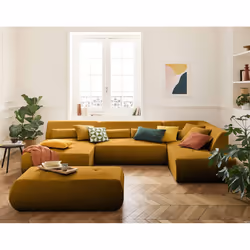 Best Mobilier 1714J canapé Jaune - Vue supplémentaire 2