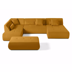 Best Mobilier 1715J canapé Jaune - Vue supplémentaire 8