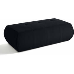 Lisa Design - Onyx - pouf d'appoint - en velours côtelé - noir