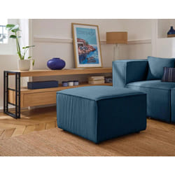 Arty - pouf d'appoint - en velours côtelé