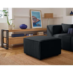 Arty - pouf d'appoint - en velours côtelé