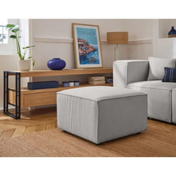 Arty - pouf d'appoint - en velours côtelé