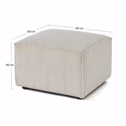 Best Mobilier 1735BEI pouf - Vue supplémentaire 6