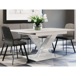 Buriti - table à manger extensible - blanche - 4 à 6 personnes