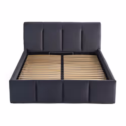 Elysia - lit coffre - 140x190 - en velours - sommier inclus