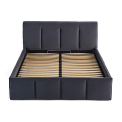 Elysia - lit coffre - 140x190 - en velours - sommier inclus
