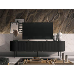 Thio - meuble TV - noir - 180 cm