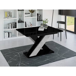 Tosca - table à manger extensible - noir et gris - 4 à 6 personnes