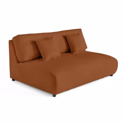Garance - module d'assise 3 places sans accoudoirs - en velours côtelé
