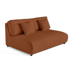 Garance - module d'assise 3 places sans accoudoirs - en velours côtelé