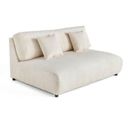 Garance - module d'assise 3 places sans accoudoirs - en velours côtelé - beige