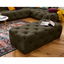 Gallata - pouf Chesterfield - en velours