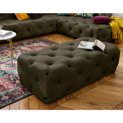 Gallata - pouf Chesterfield - en velours