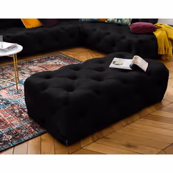 Gallata - pouf Chesterfield - en velours