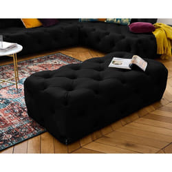 Gallata - pouf Chesterfield - en velours