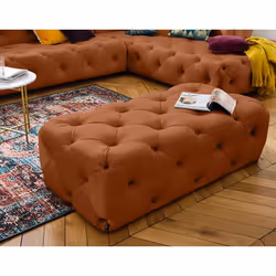 Gallata - pouf Chesterfield - en velours