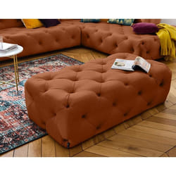 Gallata - pouf Chesterfield - en velours
