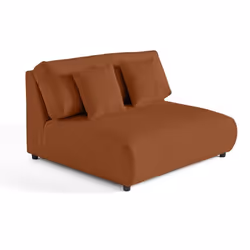 Garance - module d'assise 2 places sans accoudoirs - en velours côtelé