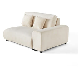 Garance - module d'assise 2 places avec accoudoir droit - en velours côtelé - beige
