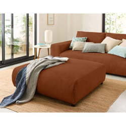 Garance - grand pouf modulable - en velours côtelé