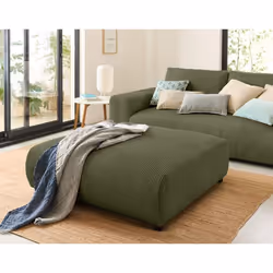 Garance - grand pouf modulable - en velours côtelé