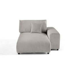 Garance - module d'assise méridienne droit - en velours côtelé
