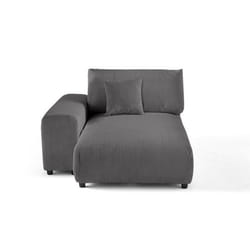 Garance - module d'assise méridienne gauche - en velours côtelé