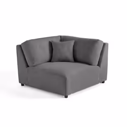 Garance - module d'assise d'angle réversible - en velours côtelé