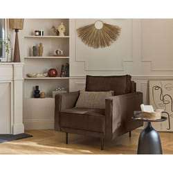 Charlie - fauteuil - pieds hauts - en velours côtelé
