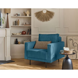 Charlie - fauteuil - pieds hauts - en velours côtelé
