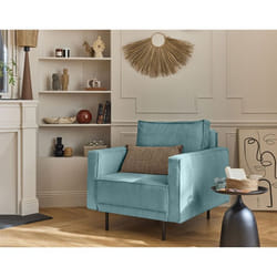 Charlie - fauteuil - pieds hauts - en velours côtelé
