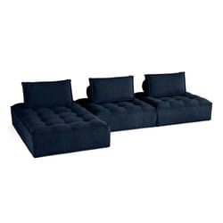 Marisol - canapé d'angle modulable 4 places - velours texturé