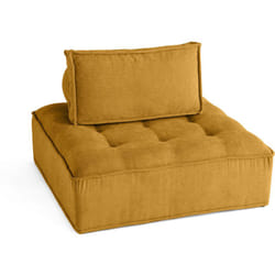 Marisol - module d'assise - velours texturé - jaune
