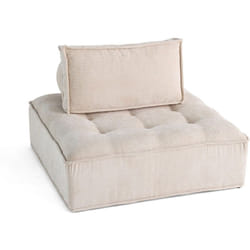 Marisol - module d'assise - velours texturé - beige