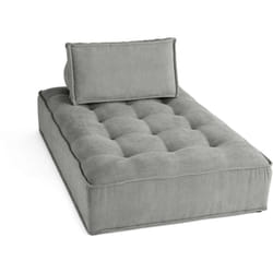 Lisa Design - Marisol - module d'assise méridienne - velours texturé - gris