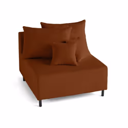 Edinburg - module d'assise sans accoudoirs - en velours côtelé