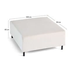 Edinburg - pouf modulable - en velours côtelé