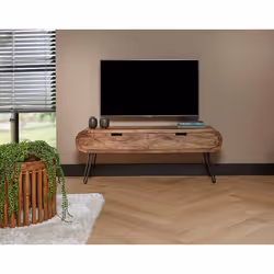 Kampur - meuble tv - bois massif de manguier - 135 cm