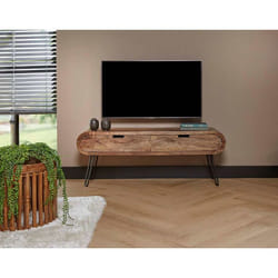 Kampur - meuble tv - bois massif de manguier - 135 cm