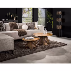 Kerala - lot de 2 tables basses - bois massif de manguier