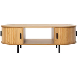 Kofu - table basse - bambou - 120 cm - bois / noir